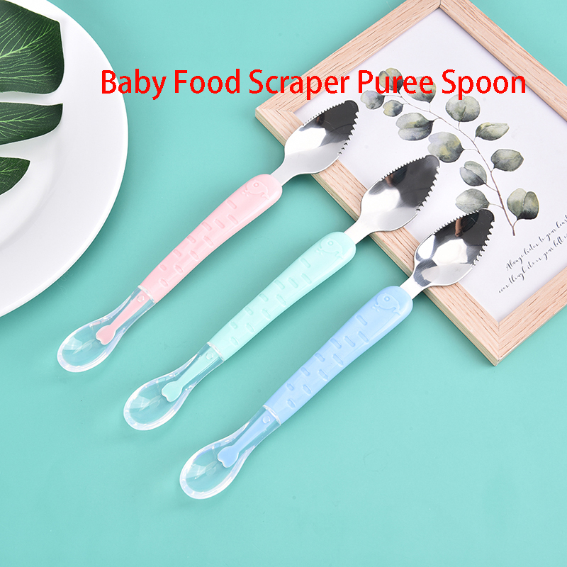 Baby Food Apple - 다기능 아기 식품 스크레이퍼, 스테인레스 스틸,