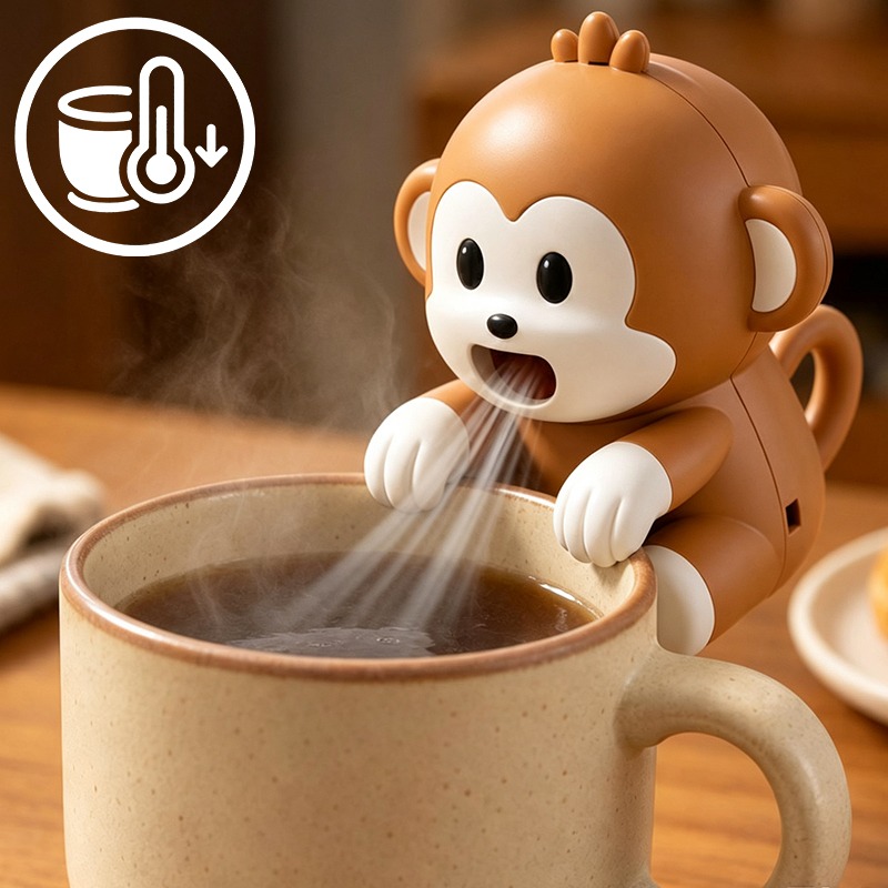 Baby Food Kids - 휴대용 원숭이 모양 음식 냉각 팬