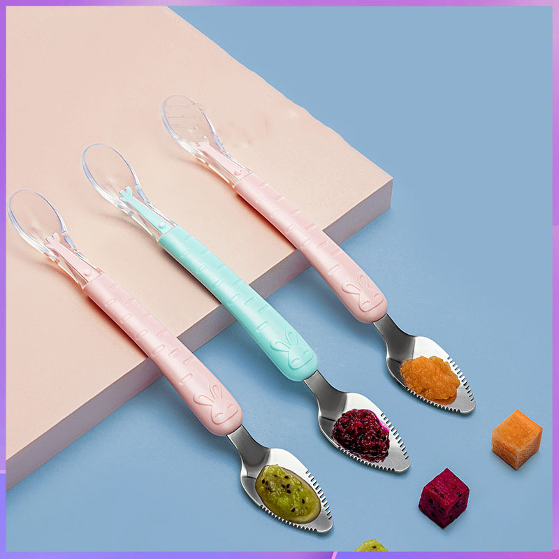 Baby Food Apple - 사과 퓨레를 먹기 위한 양쪽 끝이