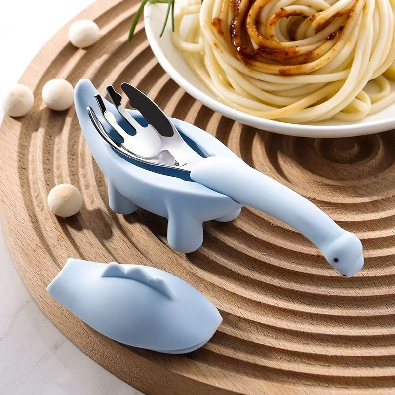 Baby Food Knife Set - 공룡 아기 먹이 식기 세트 어린이기구