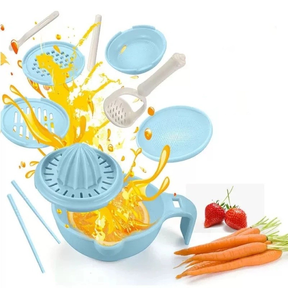 Baby Food Grinder - 단색 아기 음식 분쇄기 수제 다기능