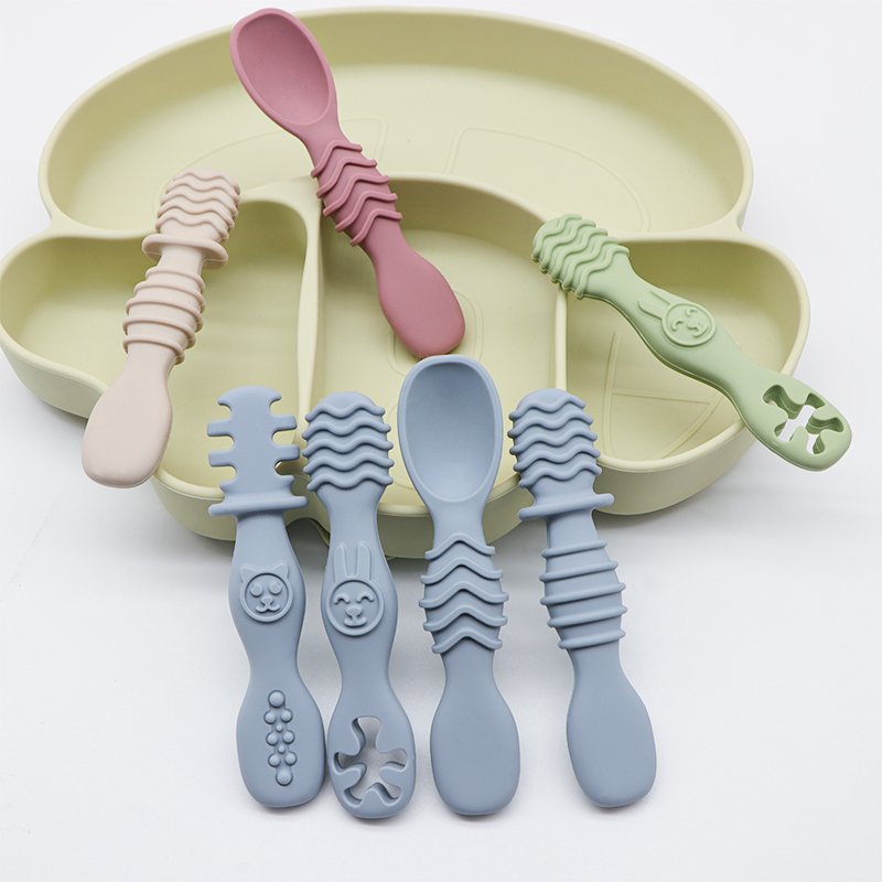 Baby Food For 7 Month Old - 4pcs 실리콘 이유식 스푼, 6 개월