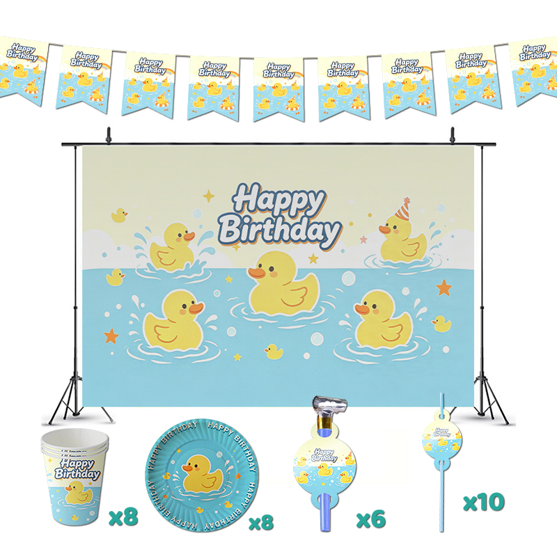 Baby Food Yellow - 노란색 고무 오리 생일 파티 장식