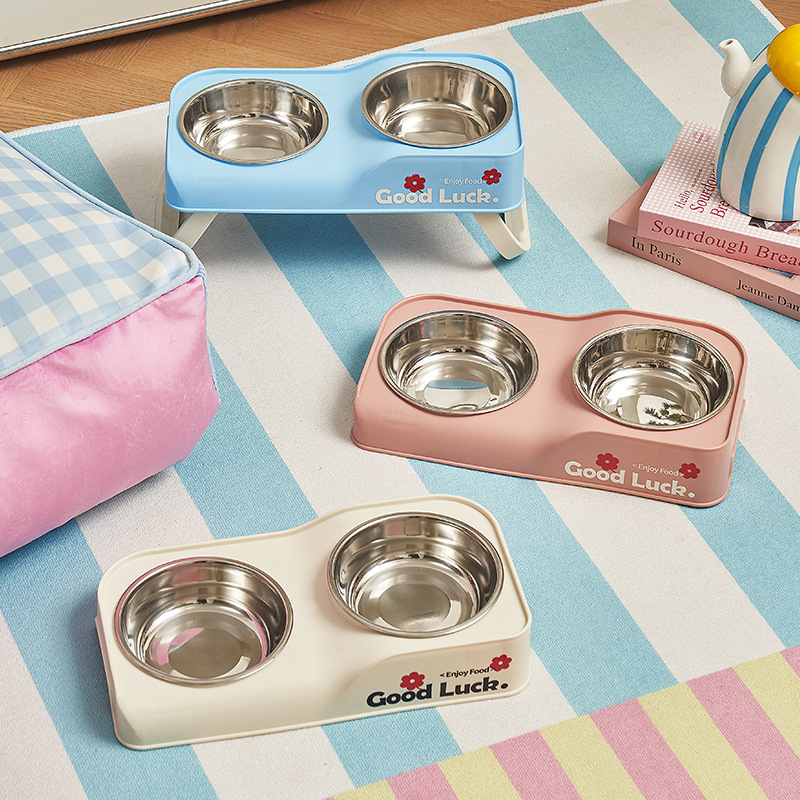 스테인리스 스틸 이중 그릇 높이 조절 가능한 반려동물  - Baby Food Cat 리뷰 및 가격