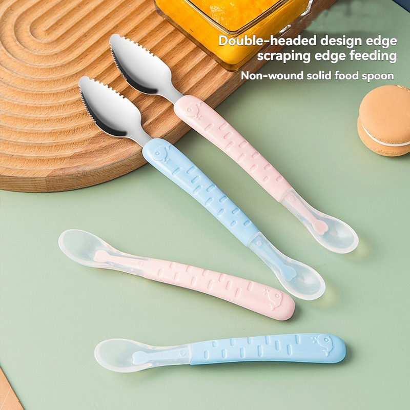 이유식 스크레이퍼 스푼 - 이중 헤드 사과 퓨레 제조기 - Baby Food Apple 리뷰 및 가격