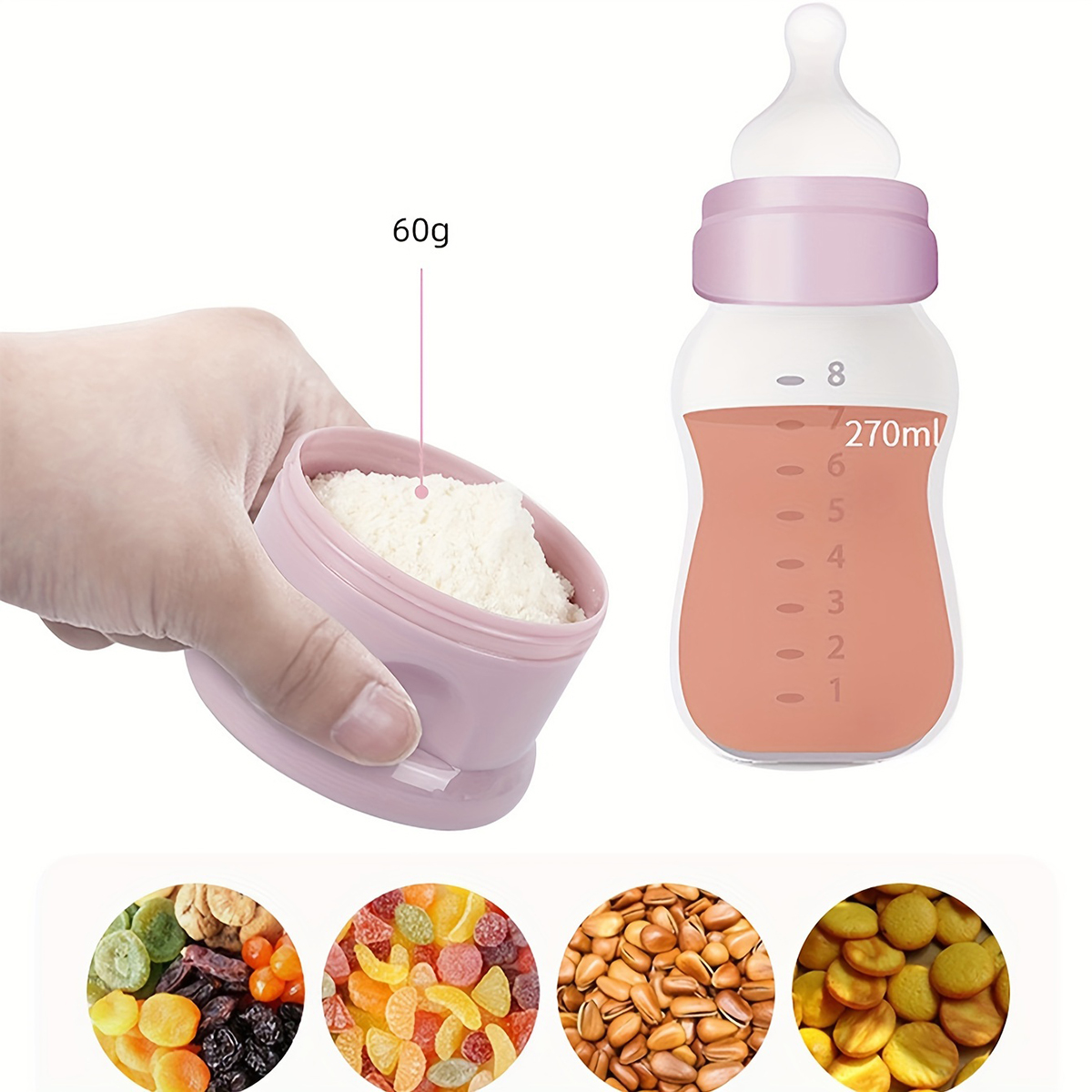 스트랩이 있는 대용량 아기 분유 용기, 분유 디스펜서, - Baby Food Nan 리뷰 및 가격