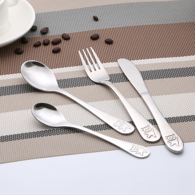 4 개/대 아기 티스푼 숟가락 음식 먹이 포크 칼기구  - Baby Food Knife Set 리뷰 및 가격
