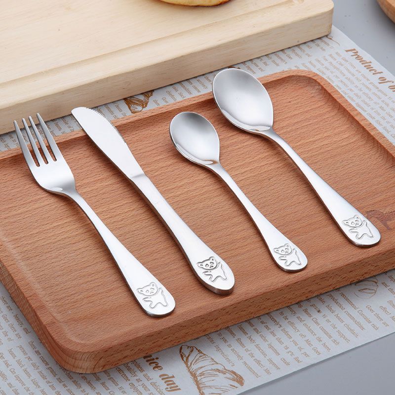 4 개/대 아기 티스푼 숟가락 음식 먹이 포크 칼기구  - Baby Food Knife Set 리뷰 및 가격