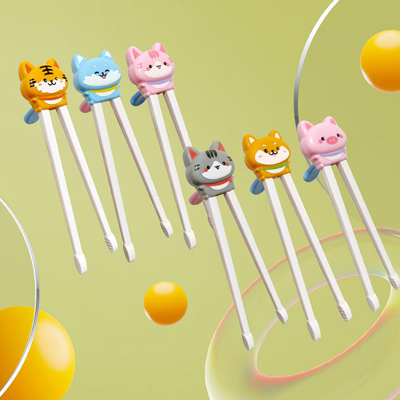 동물 만화 캐릭터 아기 및 어린이용 학습용 젓가락; 귀 - Baby Food Cat 리뷰 및 가격