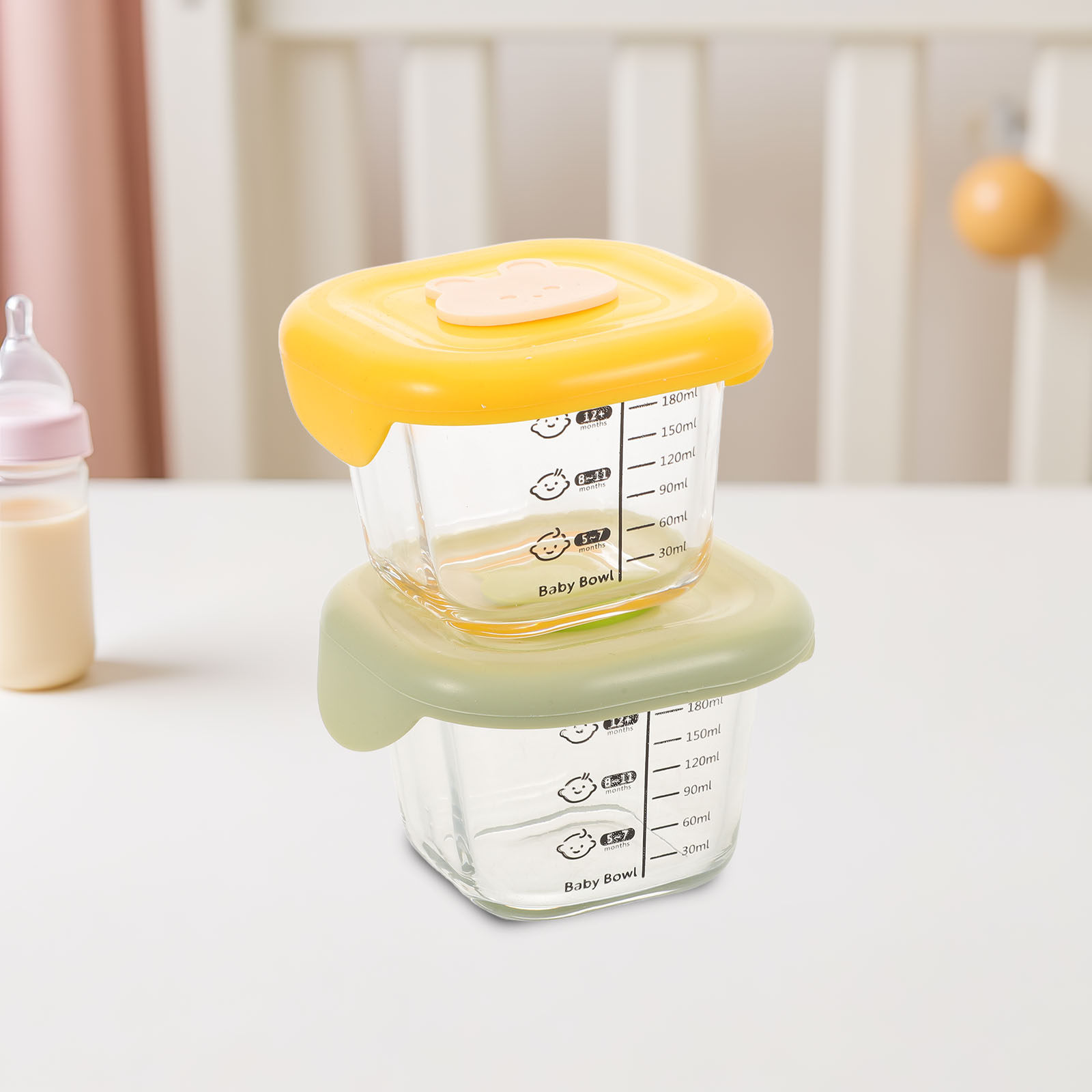 2Pcs 아기 음식 보관 상자 230Ml 재사용 가능한 - Baby Food Yellow 리뷰 및 가격