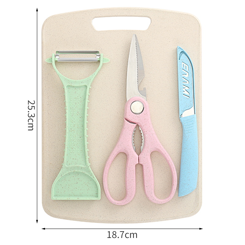 밀짚 도마 4종 세트, 과일칼 세트, 과일 도마, 주방 - Baby Food Knife Set 리뷰 및 가격