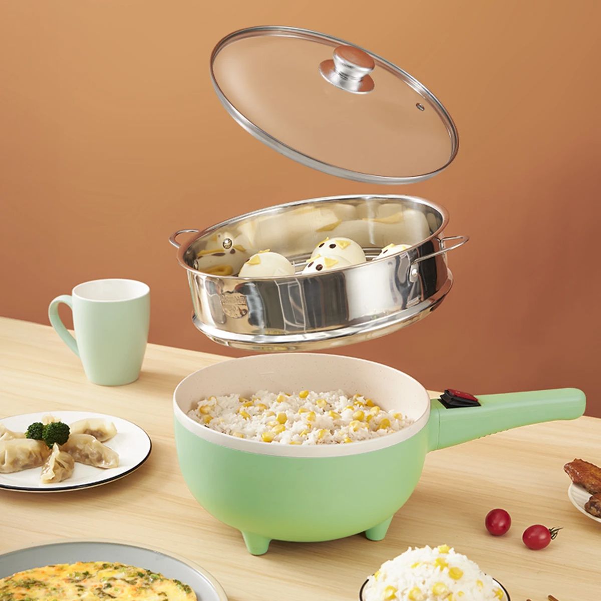 ARIER 24V 220V 다기능 전기 프라이팬 휴대용 - Baby Rice Food 리뷰 및 가격